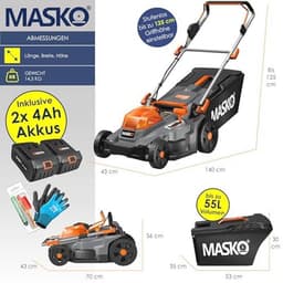 Accu Grasmaaier met Mulchfunctie en Dubbele Lader - Verstelbare Maaihoogte en Krachtige Accu's — thumbnail 4