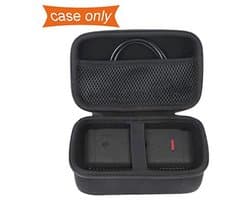 Draagbare Bluetooth-luidspreker met harde schaal en transporttas - zwart