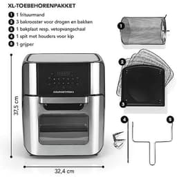 Digitale Heteluchtfriteuse XXL - 12L RVS Oven met Timer en Touchdisplay — thumbnail 4
