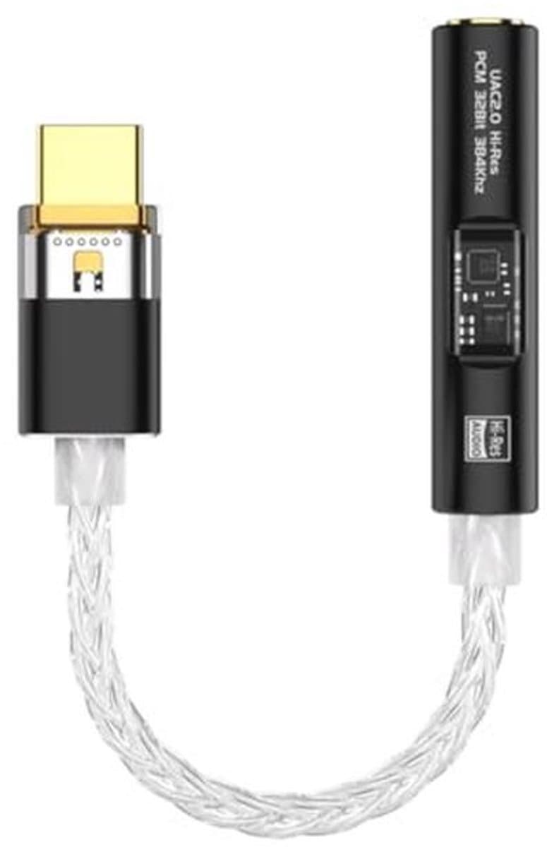 32bit/384kHz USB-C naar 3.5mm Adapter voor Hoofdtelefoonversterking — afbeelding 1