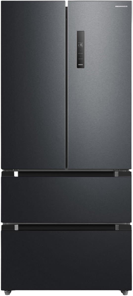 Heinner HCFD-M516INVHDXE++ French Door Amerikaanse Koelkast – 516 L – No Frost – LED Touch Display – InoxCool & ADT Fresh System – Donker RVS – 5 Jaar Garantie — afbeelding 1