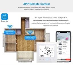 Slimme WiFi Thermostaat Programmeerbaar voor Airconditioning met 4 Tubes en Spraakbediening — thumbnail 5