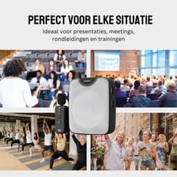 SHIDU M500 Spraakversterker Draadloos - Stemversterker - Geluidversterker - Draagbare Bluetooth Luidspreker en Draadloze Headset - Oplaadbare Stemversterker voor Leraren - Reizigers - Vergaderingen - Muzikanten — thumbnail 4