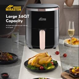 Compacte 9-in-1 Airfryer 3,6L met Digitale Touchscreen en 9 Programma's - Zwart — thumbnail 4