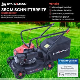 Benziene Grasmaaier met Aandrijving 39 cm Snijbreedte en Mulchfunctie — thumbnail 2
