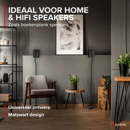 Luidspreker standaard universeel - Audizio HTS12 - Verstelbare hoogte - Set van 2 - Zwart — thumbnail 3