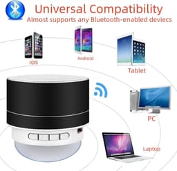 Draagbare Bluetooth Luidspreker Mini Stereo Bas Luidspreker Trompet Licht Draadloos Ondersteunt LED FM USB Micro SD voor Computer Laptop Tablet Smartphone Thuis en Buiten Etc. — thumbnail 2
