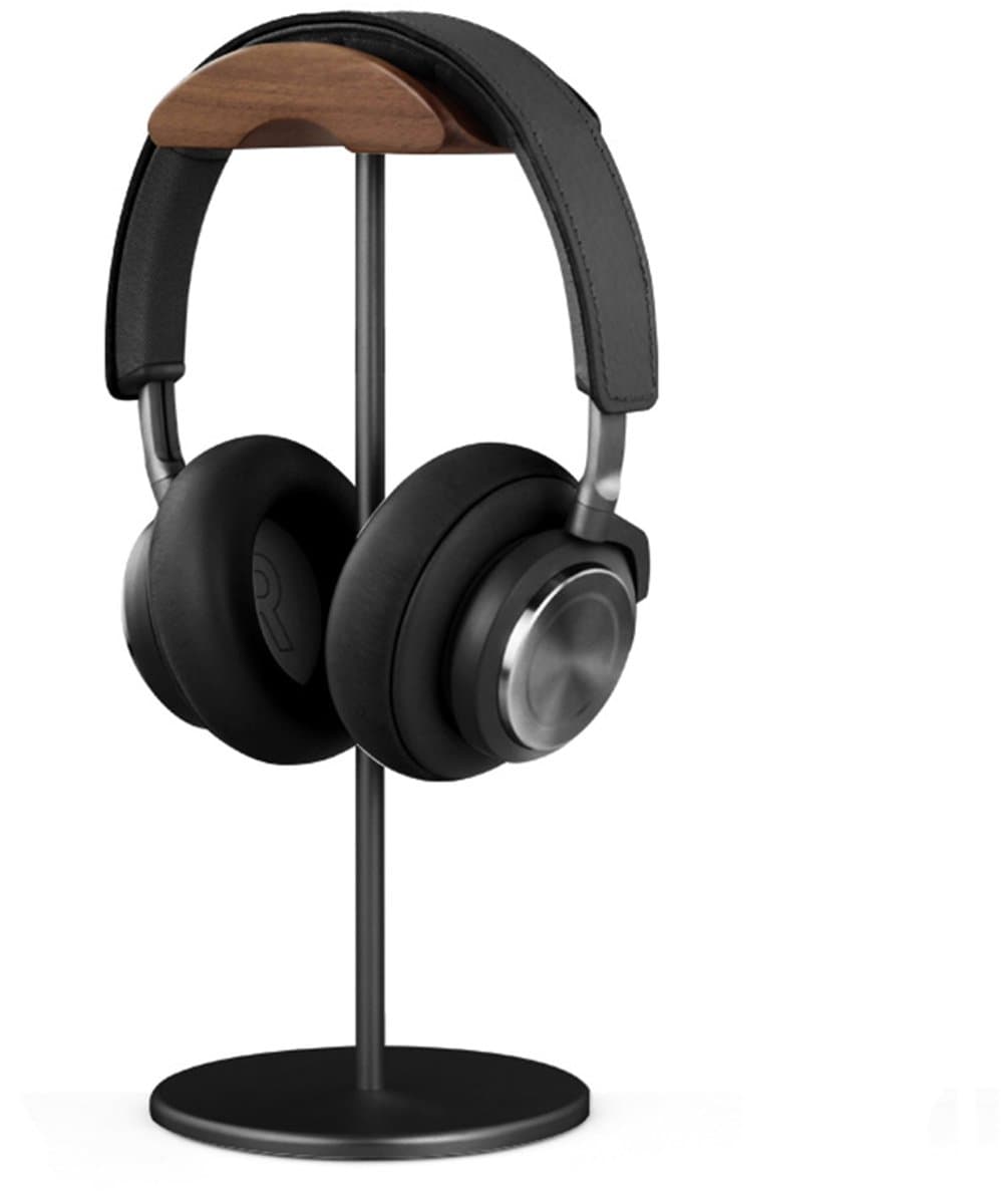 Hoofdtelefoonstandaard - koptelefoon houder - headset houder - headset stand - Opbergrek voor hoofdtelefoon en microfoon - Metaal - Zwart — afbeelding 1