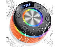 Draagbare Waterdichte Bluetooth Douche Speaker met LED Verlichting en Zuignap