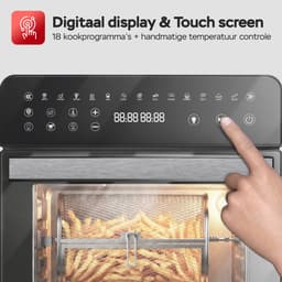 TurboTronic AFO14 Airfryer XXL en Vrijstaande Oven - Insclusief Draaispit - Mini Oven - Zwart — thumbnail 5