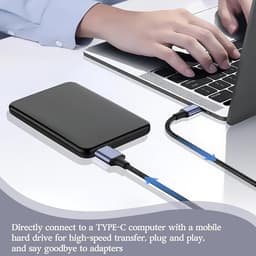 USB-C naar Micro-B Kabel voor Externe Harde Schijf SSD Opladen - 5 Gbps Snelheid - 0.5 Meter — thumbnail 2