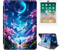 Schokbestendige iPad Air 11 inch (7e/6e Gen) Hoes met 360° Rotatie | Boom Roze Maan Design