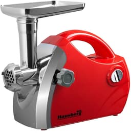 Hausberg HB-3430RS Elektrische Vleesmolen 1800 W | Rood Gehaktmolen Met 3 Snijplaten & Reverse-functie – RVS Messen & Accessoires — thumbnail 1