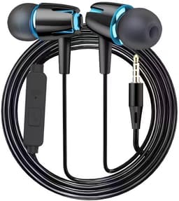 Hoogwaardige bedrade headset, semi-in-ear ontwerp, geschikt voor telefoons, computers en games, karaoke, bedraad met microfoon in-ear design, HD gesprekken, 3.5mm jack, ideaal voor sporten, hardlopen, touwtjespringen, cadeau — thumbnail 1
