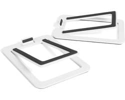 Kanto S2W Desktop Speaker Stands Set of 2 Vertical Tilting Steel (White)