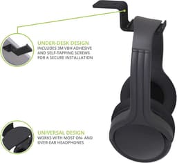 Universele Hoofdtelefoon Haak voor Onder Bureau | Wit — thumbnail 5