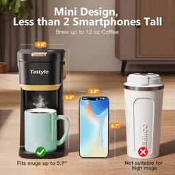 Compact Koffiezetapparaat voor Reis en Camping - Mini Koffiemaker met Draagbare Handgreep, 150-300 ml, Ideaal voor Kantoor en Thuis — thumbnail 3
