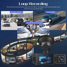 Dash Cam 1080P met 3 Kanalen, WiFi en Nachtzicht - Volledige HD Autobewakingscamera — thumbnail 2