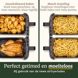 Cuisinart - Tri Zone 13,6 L Airfryer & Oven - 3 zones Heteluchtfriteuse (2x4,3 L + 5 L) - 9 functies - Sync Cooking - PFAS-vrije keramische coating - 2520 – 3000W - Grijs — thumbnail 5