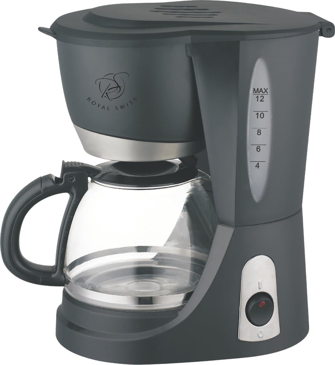 Royal Swiss® Koffiezetapparaat – Filterkoffie – 1.5L – 12 Kopjes – 800W –Zwart — afbeelding 1