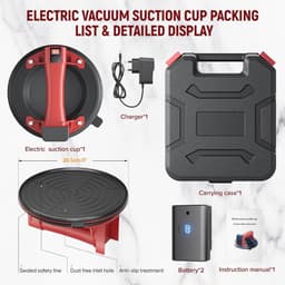 Elektrische vacuümlifter met hoge draagkracht - ideaal voor glas, tegels en marmer — thumbnail 3