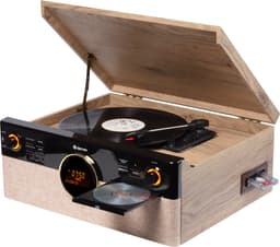 Denver Retro Platenspeler - DAB+/FM Radio - CD - Cassette - Bluetooth - Auto stop - MRD180 — thumbnail 1