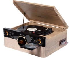 Denver Retro Platenspeler - DAB+/FM Radio - CD - Cassette - Bluetooth - Auto stop - MRD180
