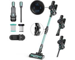 Draadloze Stofzuiger 130 Ah met LED Display en Vervangbare Accu - Perfect voor Harde Vloeren, Tapijten en Huisdierenhaar