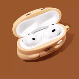 Namajunas - Case geschikt voor Apple AirPods Pro / AirPods Pro 2 hoesje - Hoesje Geschikt voor AirPods Pro / Pro 2 Hoesje Silicone Case - optimal bescherming - Valbescherming - Capibara Hoesje Silicone Case - Met karabijnhaak - Capybara — thumbnail 4