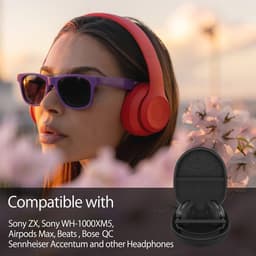 Compacte Hoofdtelefoontas voor Over-ear Hoofdtelefoons - Universele Beschermcase in Zwart — thumbnail 3