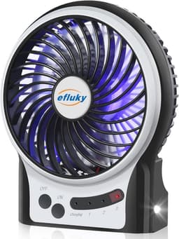 Draagbare Mini Bureauventilator met 3 Snelheden en Oplaadbare Batterij — thumbnail 5