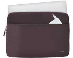 Coverzs Luxe Laptop Sleeve 14 inch Bordeaux - Waterafstotend - Extra Opbergvak - Premium Schokbestendige Beschermhoes