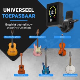 Finesse Premium Stemapparaat Gitaar, Basgitaar, Viool, Ukelele - Chromatisch stemmen - Tuner — thumbnail 3