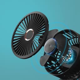 Mini USB Ventilator 5000mAh - Draaibaar en Stil Tafelventilator voor Kantoor — thumbnail 3