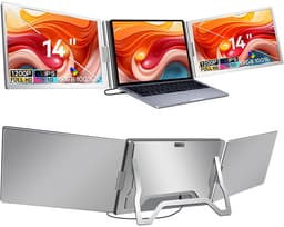 Virello® OneCable 14’’ - Portable Monitor - Inclusief Beschermhoes - Draagbaar Beeldscherm - Draagbare Monitor - Full HD - IPS - Grijs — thumbnail 1