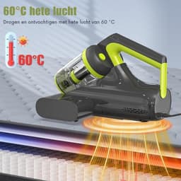Matras & Bekleding Stofzuiger – 16 kPa Zuigkracht – UV-C-Licht Mijtverwijderaar – 60 °C Ultrasone Hetelucht – Dubbele Cycloon — thumbnail 3