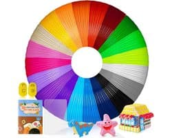 3D-pen filament PCL - 20 kleuren, 10 m per kleur, 1,75 mm - Perfect voor kinderen en volwassenen met sjablonen