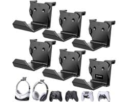 Sounix Hoofdtelefoon Hanger - 6 stuks - Controller Muurbevestiging voor PS5/PS4/Xbox/Switch - Controller Stand voor PS5 Console