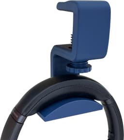 Koptelefoonhouder met Bureaubladklem (10–35 mm) – Donkerblauw – Onder Bureau – Duurzaam PLA — thumbnail 1