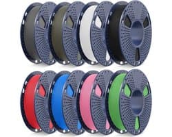 Veelkleurig 3D-Printer Filament Bundel - 250 g Matte PLA 1,75 mm - 8 Stuks