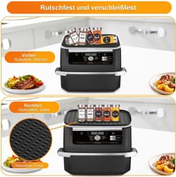 Heißluftfriteuse-accessoires voor Ninja 10,4L AF500EU, Airfryer siliconen mat Geschikt voor Ninja Foodi Flexdrawer 10,4L, Herbruikbare heteluchtfriteuse siliconen mat voor Ninja Air Fryer AF500DE — thumbnail 7