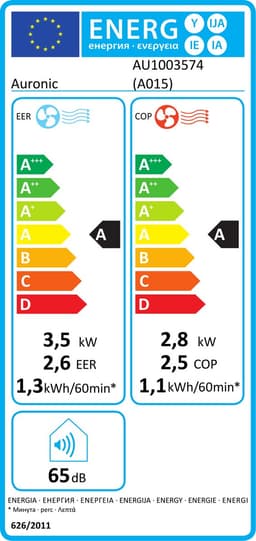 Auronic Mobiele Airco - 12.000 BTU - 4-in-1 - Airconditioning met 2 Raamafdichtingskits - Ventilator - Ontvochtiger - Tot 35m² - Zwart — thumbnail 2