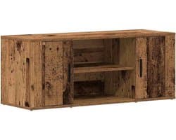 Vintage TV Kast met Veel Opbergmogelijkheden voor Woonkamer en Thuiscinema