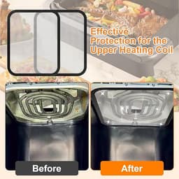 Spatdeksel Voor Airfryer - Airfryeraccessoire - Roestvrij Staal - Compatibel Met De Cosori 10L Dual Flame/Dual Fryer Airfryer - Magnetische Spatdeksel Van Roestvrij Staal - Gemaakt Van Duurzame Materialen — thumbnail 3
