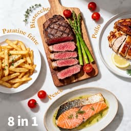 Luchtfriteuse 4 liter - 8 voorkeuzes bakken roosteren grillen - digitale touchscreen - kijkvenster - shake-herinnering - 78 recepten - geschikt voor 4-8 personen - gemakkelijk schoonmaken antiaanbaklaag — thumbnail 2