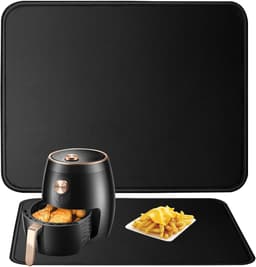 Heat Resistant Pad - Air Fryer Mat - Fireproof Kitchen Worktop Pad - Fiberglass Silicone Heat Protection Mat - Fire Resistant Mat - Worktop Protection Mat — thumbnail 1