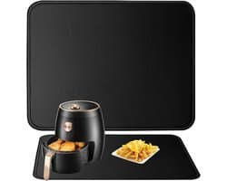 Heat Resistant Pad - Air Fryer Mat - Fireproof Kitchen Worktop Pad - Fiberglass Silicone Heat Protection Mat - Fire Resistant Mat - Worktop Protection Mat
