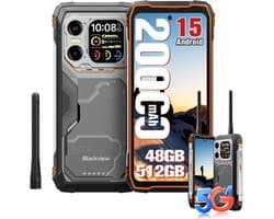 Blackview XPLORE 1 Walkie Talkie - Robuuste Smartphone - 5G - 48GB RAM - 512GB ROM - 108MP Camera - 6.78 inch - Robuuste Telefoon - Android 15 - NFC - GPS - Oranje — afbeelding 1