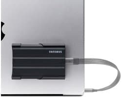 CRAP.SUPPLY® - Magnetische SSD Houder Samsung T7 Shield - Laptop Mount - Carbon Fiber