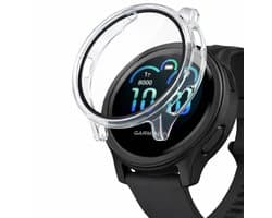 Hoesje + Screenprotector Garmin Vivoactive 6 – Gehard Glas Cover + Shock Proof Case – Transparant